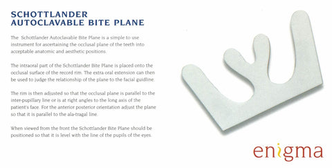 Schottlander Autoclavable Bite Plane - Clearance